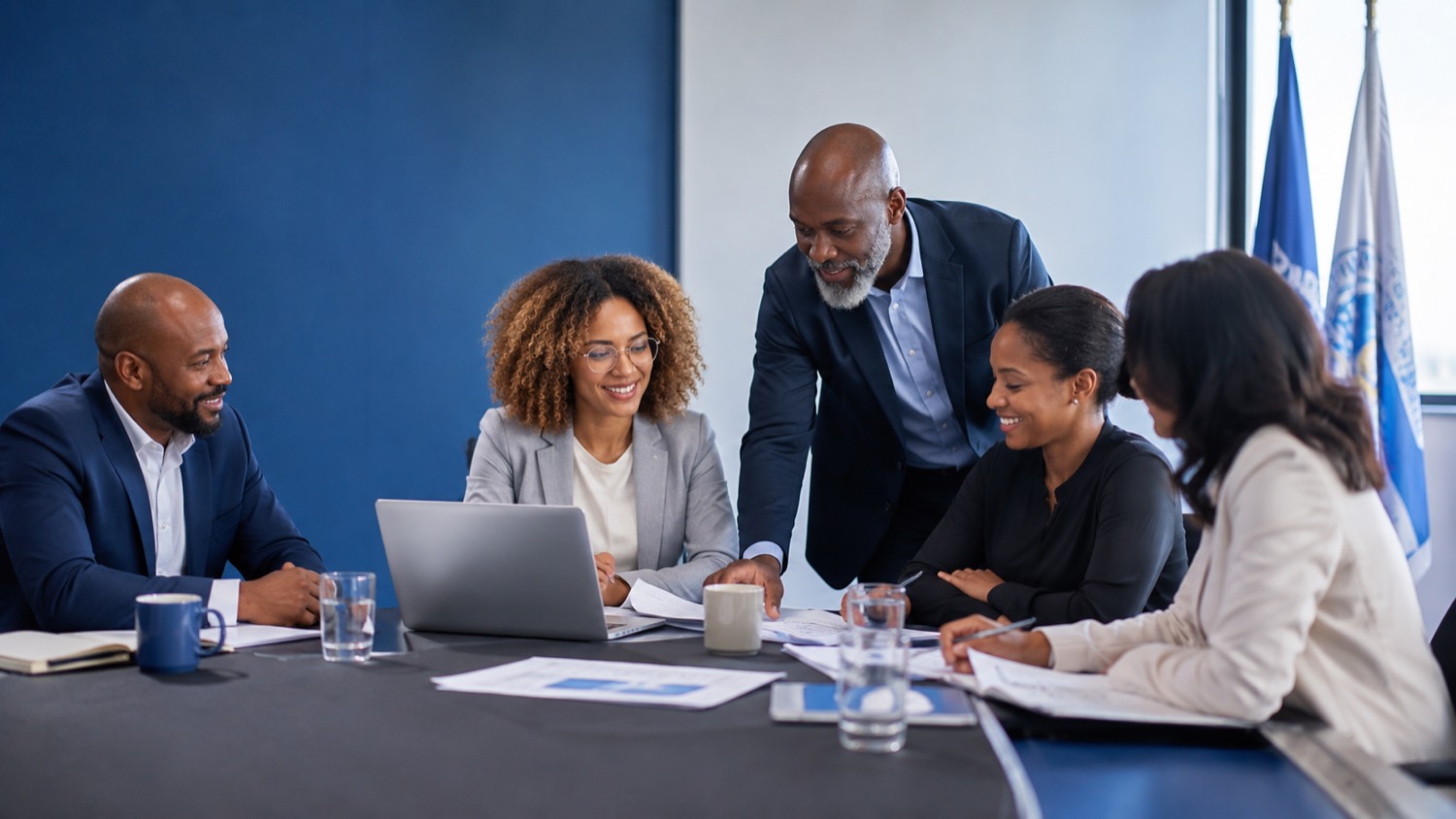 The Equally Everywhere approach: diverse public sector leaders collaborating.